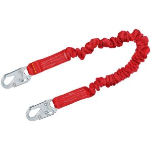 PROTECTA® PRO™ 6' Stretch Shock Absorbing Lanyard (Steel Snap Hooks)