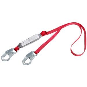 PROTECTA® PRO™ 4' Shock Absorbing Lanyard (Steel Snap Hooks)