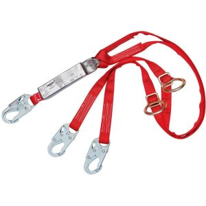PROTECTA® PRO™ 6' Twin-Leg Shock Absorbing Tie-Back Lanyard (Steel Snap Hooks)