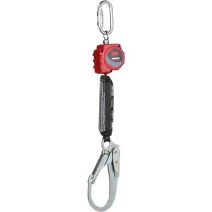 Protecta 6' Web Self Retracting Lifeline with Carabiner and Steel Rebar Hook