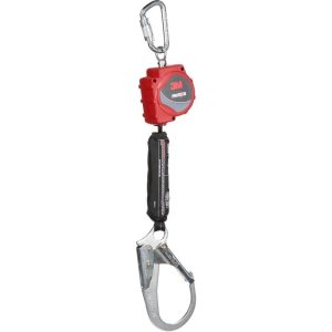 Protecta 11' Web Self Retracting Lifeline with Carabiner and Steel Rebar Hook