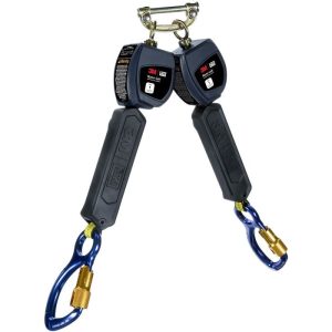 DBI-SALA 3100546 Nano-Lok Dual Leg Self Retracting Lifeline with Aluminum Carabiners, Web 6'