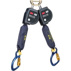 DBI-Sala Nano-Lok Extended Length Dual Leg Self Retracting Lifeline 11' Web with Aluminum Carabiners