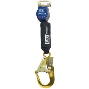 DBI-SALA 3101496 Nano-Lok Hot Work Self Retracting Lifeline with Steel Rebar Hook, Web 6'