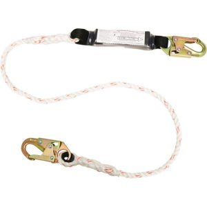 French Creek 6' Rope Shock Absorbing Lanyard (Steel Snap Hooks)