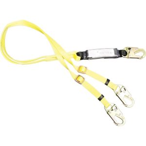 French Creek 6' Twin-Leg Adjustable Shock Absorbing Lanyard (Steel Snap Hooks)