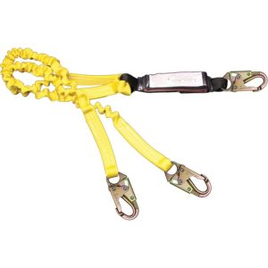 French Creek 6' Twin-Leg Elastic Shock Absorbing Lanyard (Steel Snap Hooks)