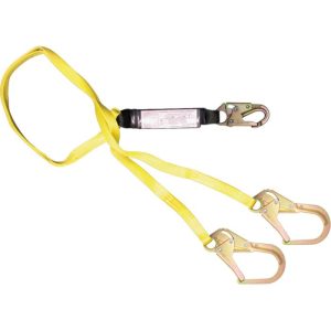 French Creek 6' Twin-Leg Shock Absorbing Lanyard (Steel Rebar Hooks)