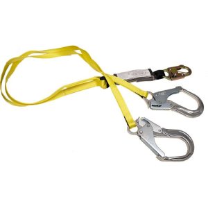 French Creek 6' Twin-Leg Shock Absorbing Lanyard (Aluminum Rebar Hooks)