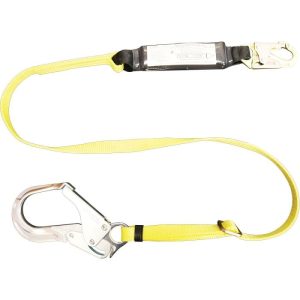 French Creek 6' Adjustable Shock Absorbing Lanyard (Aluminum Rebar Hook)