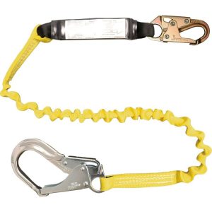 French Creek 6' Elastic Shock Absorbing Lanyard (Aluminum Rebar Hook)