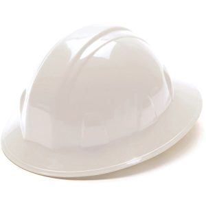 Pyramex SL Series Full Brim Hard Hat with Ratchet Suspension - White