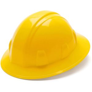 Pyramex SL Series Full Brim Hard Hat with Ratchet Suspension - Yellow