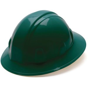 Pyramex SL Series Full Brim Hard Hat with Ratchet Suspension - Green
