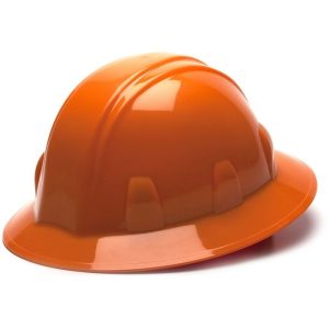 Pyramex SL Series Full Brim Hard Hat with Ratchet Suspension - Orange