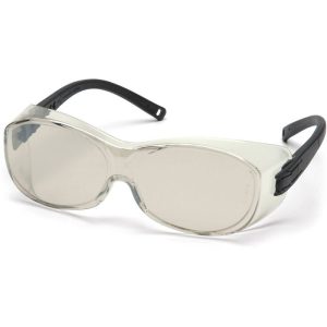 Pyramex OTS Indoor/Outdoor Mirror Lens Over-the-Glass Safety Glasses, Anti-Fog Scratch Resistant