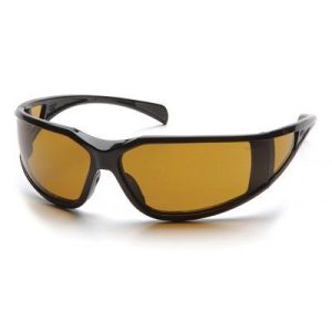 Pyramex Exeter Safety Glasses - Shooter's Amber Lens, Anti-Fog Coating
