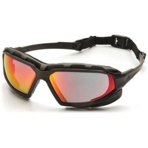 Pyramex Highlander Plus Safety Glasses - Sky Red Lens, Anti-Fog Coating