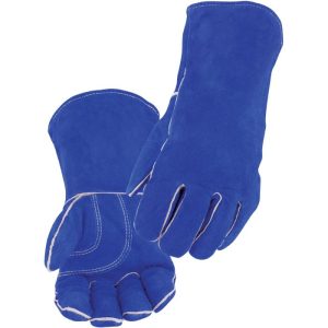 Black Stallion Split Cowhide Stick Welding Gloves - Large (Blue)