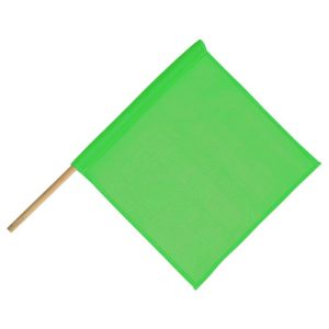 18" Lime Vinyl Mesh Safety Flag with 30" Dowel
