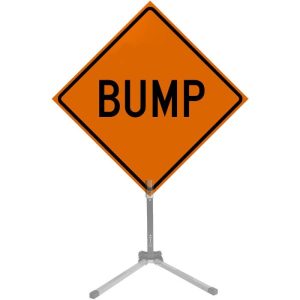 36" Roll-up Traffic Safety Sign - "Bump" (Orange Solid Vinyl)