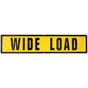 18" x 84" Mesh "Wide Load" Sign with Grommets