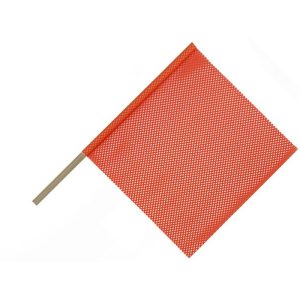 24" Orange Mesh Safety Flag with 36" Dowel