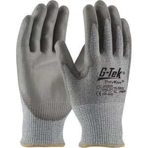 G-Tek Polykor Gloves with Polyurethane Coated Flat Grip - X-Small