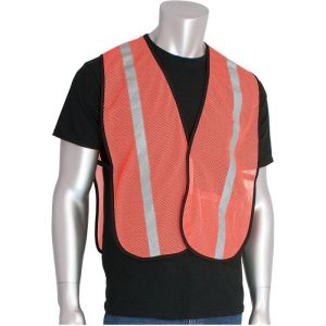 PIP® Non-ANSI Mesh Safety Vest - Hi-Viz Orange - One Size