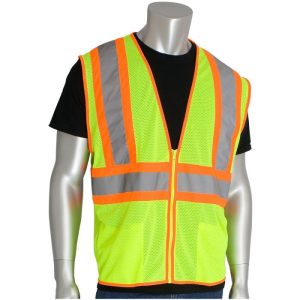 PIP® ANSI Class 2 Mesh Safety Vest - Hi-Viz Yellow - 4XL