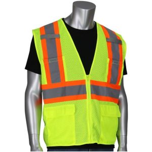 PIP® ANSI Class 2 Mesh Safety Vest - Hi-Viz Yellow - Small
