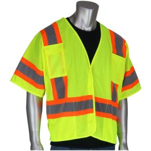 PIP® ANSI Class 3 Breakaway Mesh Safety Vest - Hi-Viz Yellow - 5XL