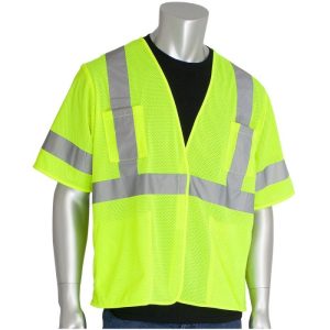 PIP® ANSI Class 3 Value Mesh Safety Vest - Hi-Viz Yellow - 5XL