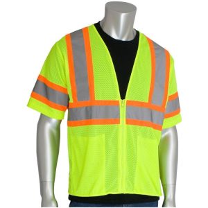 PIP® ANSI Class 3 Value Mesh Safety Vest - Hi-Viz Yellow - Medium