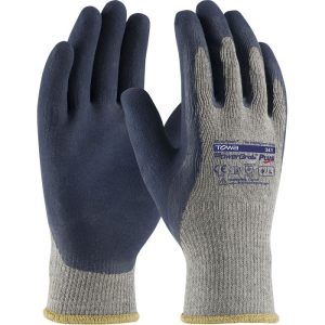 Towa PowerGrab Plus Knit Cotton Gloves with Latex MicroFinish Grip - Small