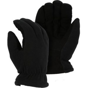 Majestic Winter Lined Deerskin Fleece Back Driver Gloves - Medium