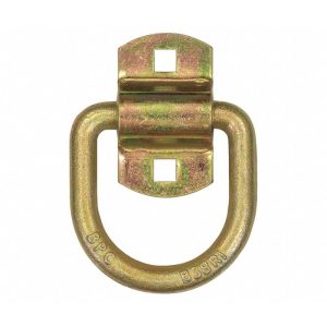 Buyers 1/2" Bolt-On Lashing D-Ring - Yellow Zinc Plated (WLL 4080 lbs)