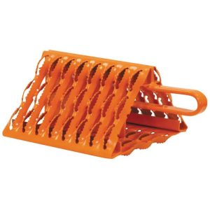 Buyers Orange Powder Coated Galvanized Serrated Steel Wheel Chock  (9"W x 6"H x 10"L)