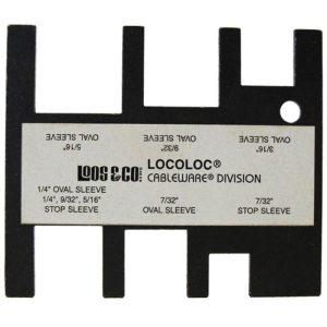 Locoloc Sleeve Gauge for 3/16", 1/4", & 5/16" Tools (3/16", 1/4", 9/32",  & 5/16" Oval Sleeves)