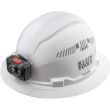 Klein Tools Full Brim Vented Hard Hat with Rechargeable Headlamp