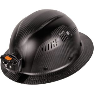 Klein Tools TITAN Carbon Fiber Full Brim Hard Hat with Rechargeable Headlamp