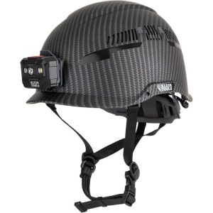 Klein Tools Premium KARBN Safety Helmet with Headlamp - Black - Vented