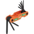 Klein Tools Compact Folding Hex Key Set,  9 Keys, SAE