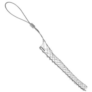 Klein Tools KSRK075-1 Double-Weave Slack-Pulling Mesh Grip with Offset Flexible Eye (0.75" - 0.99" Diameter) (10" Long)