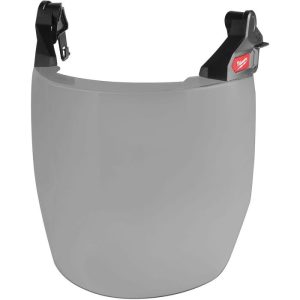 Milwaukee Bolt Full Face Shield for Safety Helmets with No Brim - Gray
